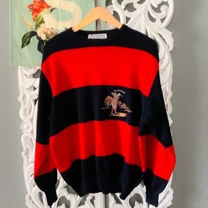 Vintage Burberry sweater | early 90’s rugby style golf logo size XL